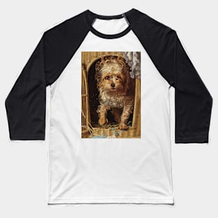 Darby in His Basket Kennel by Frederick Sandys Baseball T-Shirt